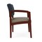 Lesro Lenox Wood Wide Guest Chair Wood Frame, Mahogany, RS Night Sky Back, MD Farro Seat LW1201 - alternate 3
